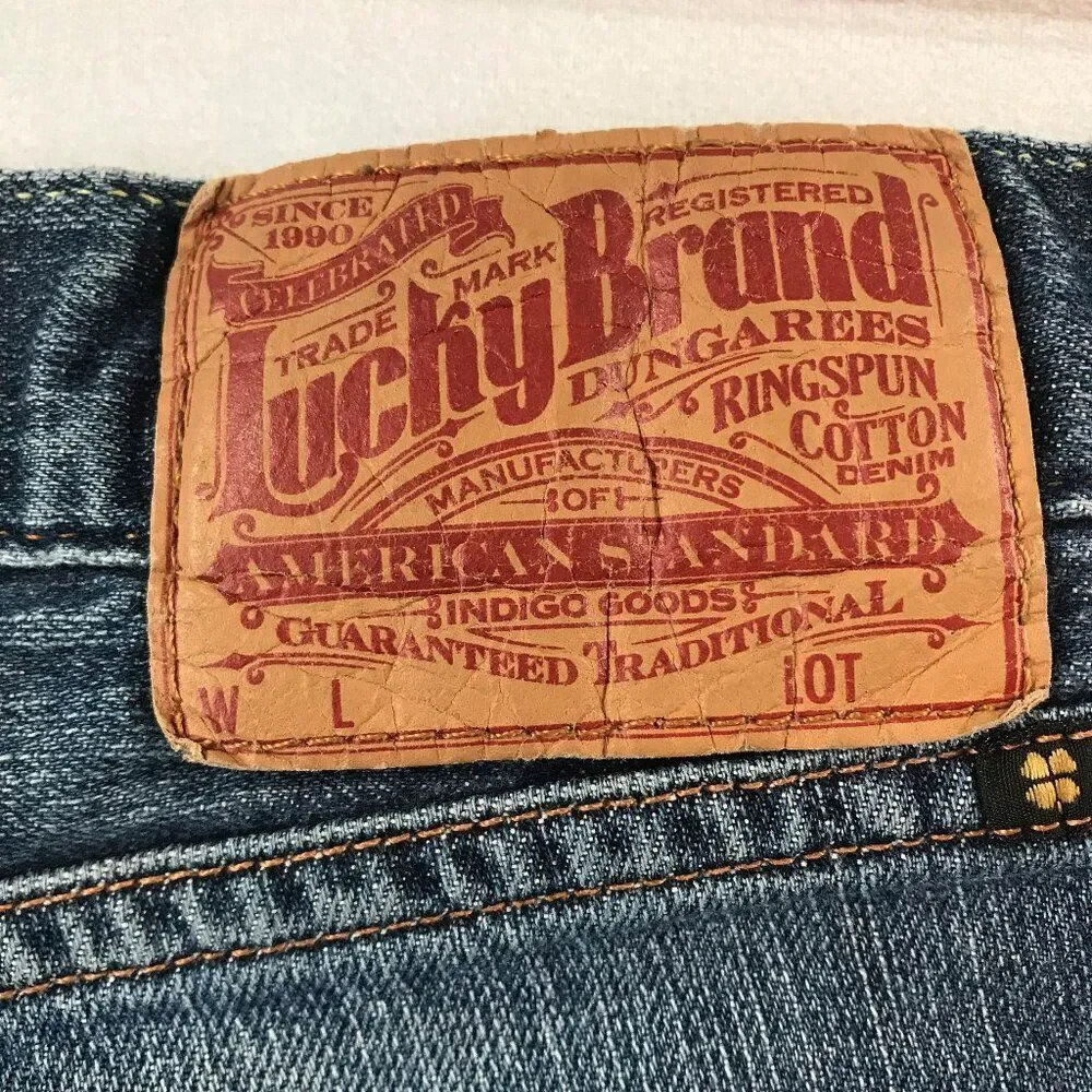 Lucky Brand Gene Montesano Men Size 31 Long Inseam Straight Leg Jeans